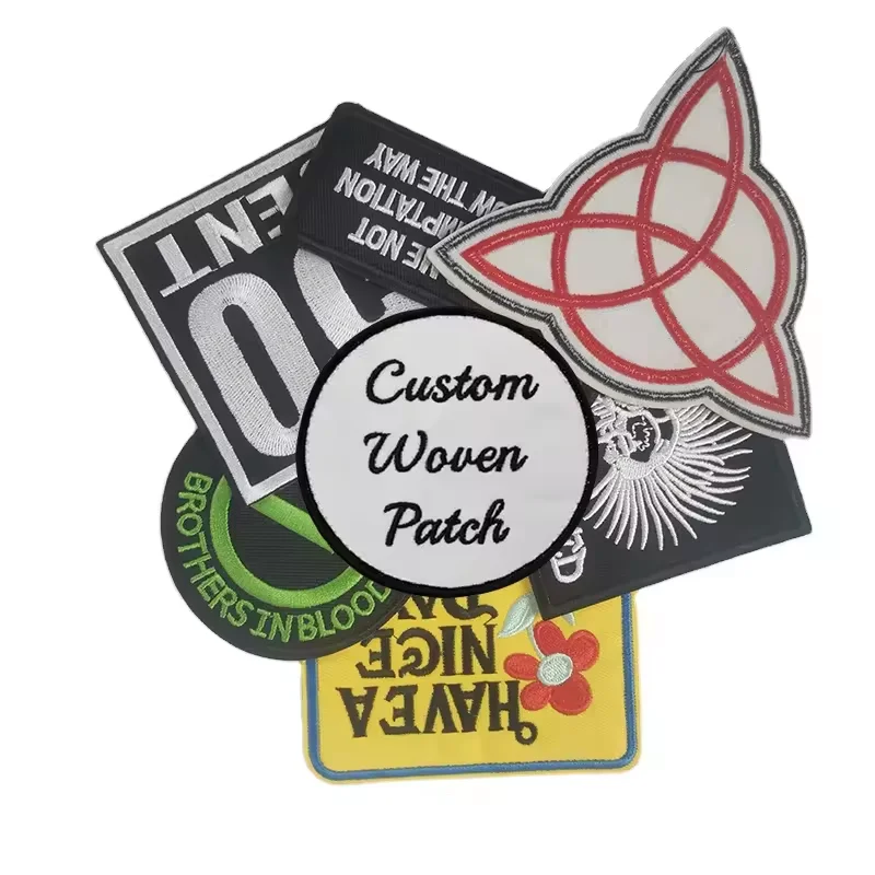 Hot sale baseball football embroidery iron on round sports team patches for jersey hat small flag custom embroidery patches