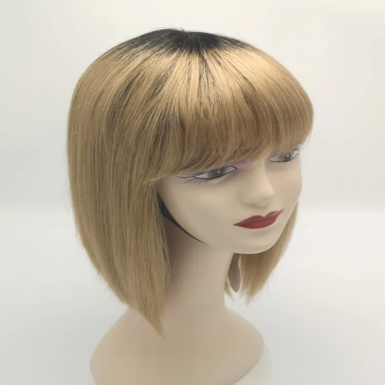 New Fashion Ombre Color Hair Wigs Hotsale Cheap Factory Price Real Brazilian Hair Straight Human Hair Lace Wigs