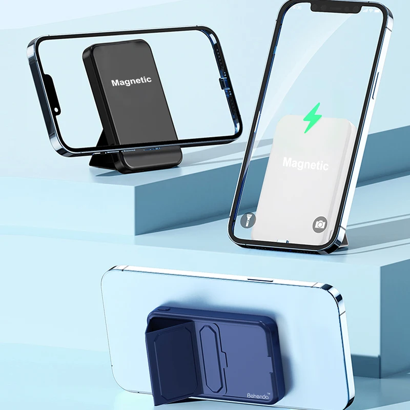 Corporate Gift Magnetic Power Bank Portable Charger 10000mAh Phone Holder Stand Fast Charging Magnetic Wireless Power Banks Gift