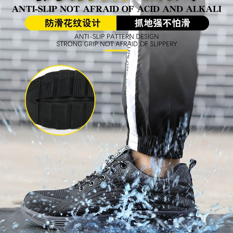 2022 New Arrival Brand Industrial Safety Shoes Steel Toe Men Anti-slip Stab-proof Work Safety Shoes