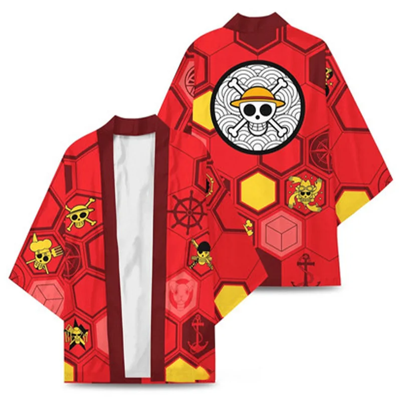 Anime One Piece Monkey D Luffy Trafalgar Law Cosplay Costumes Kimono Four Emperor Edward Newgate Kaido Symbol Haori