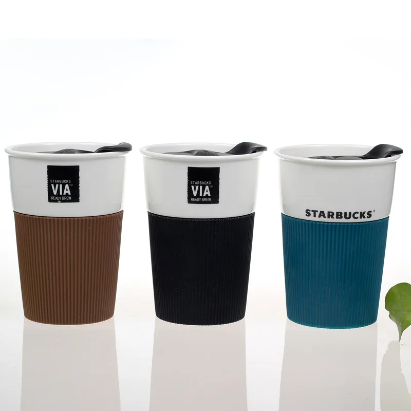 New popular Cups 11oz  Lock cup Ceramic Mug with Lid Customized cup with logo