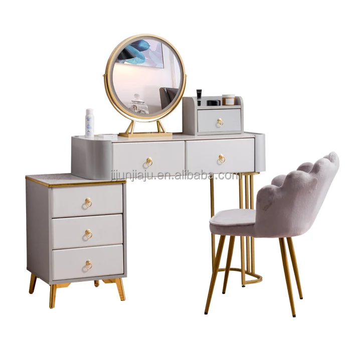 Большой современный европейский туалетный столик для макияжа с зеркалом