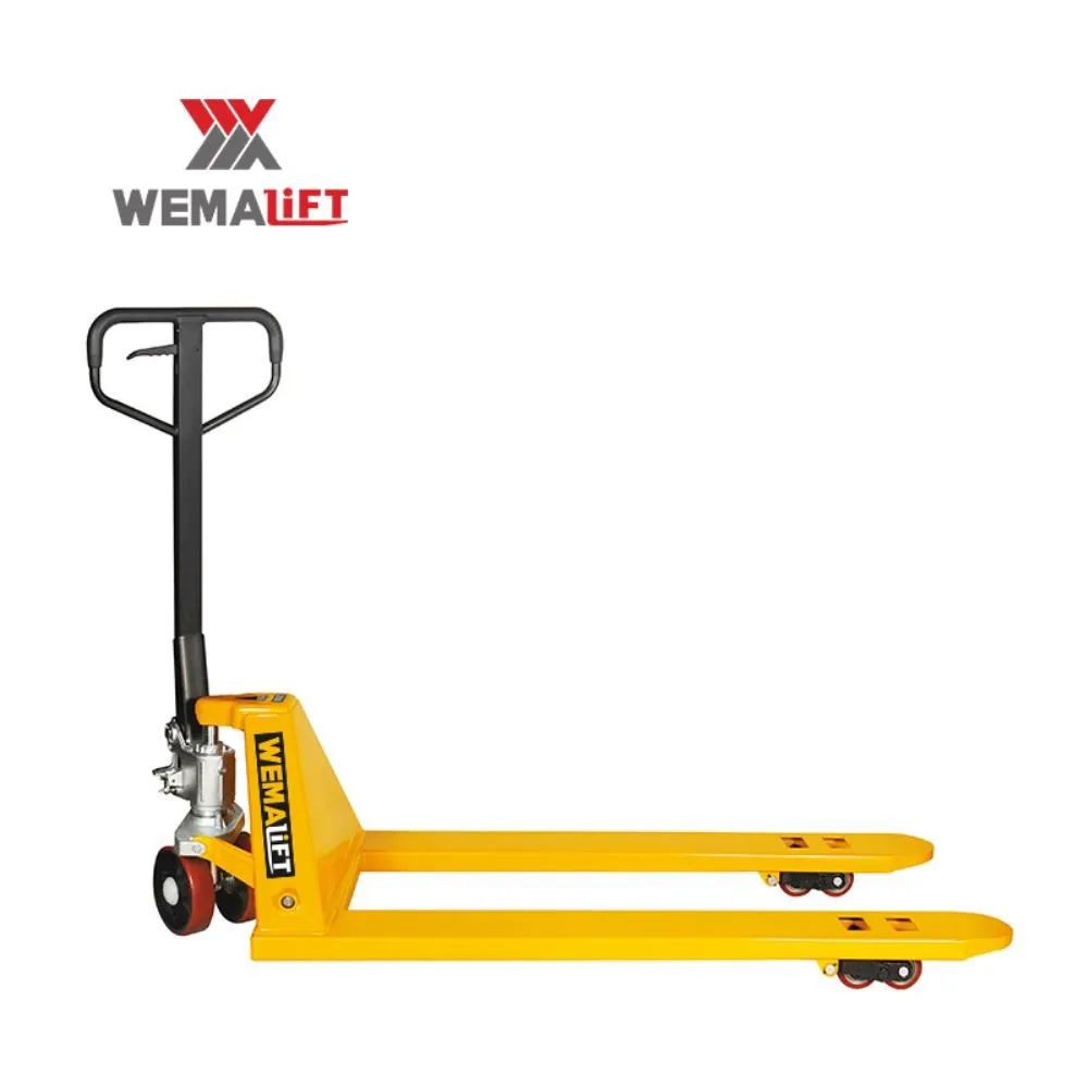 High-Performance Bishamon Bm25L Hand Pallet Truck Transpalette Manuelle Avec Peseur Jack Pallet 800M
