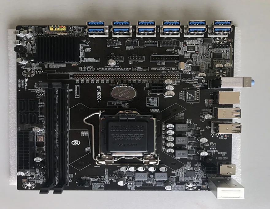  Материнская плата B250 LGA1151 для Intel ATX криптовалюты 12 PCIE3.0 DDR4 оптовая
