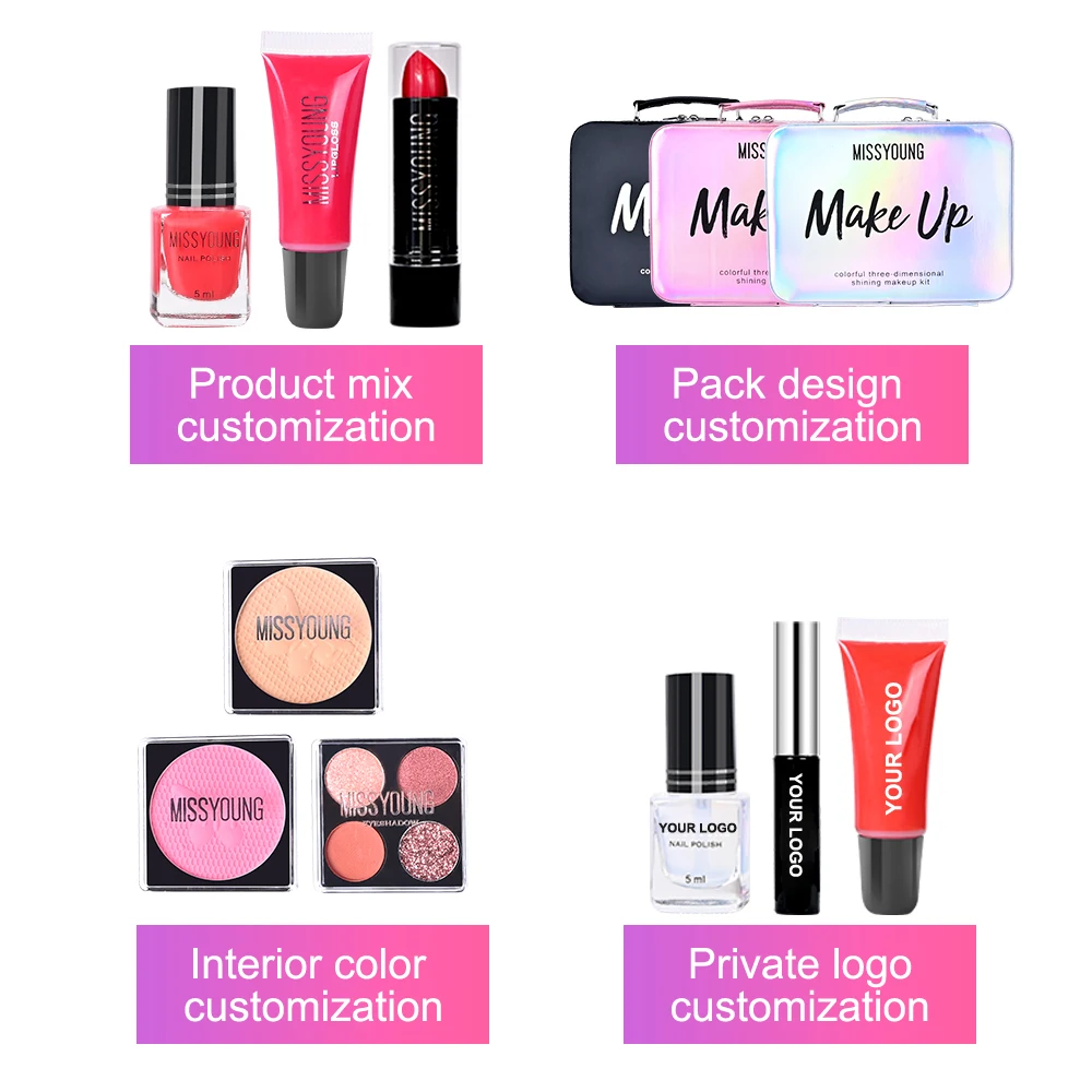 Wholesale sales girl makeup cosmetics set makeup kit Professional Cosmetics Makeup Sets