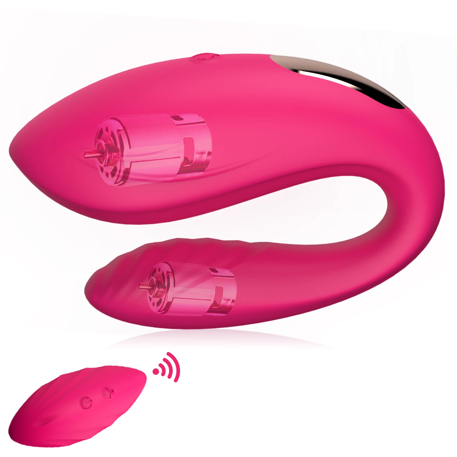 
Wireless remote control vibrator with dual motors U Type 12 vibration modes vaginal clitoris stimulator sex toys for couples 