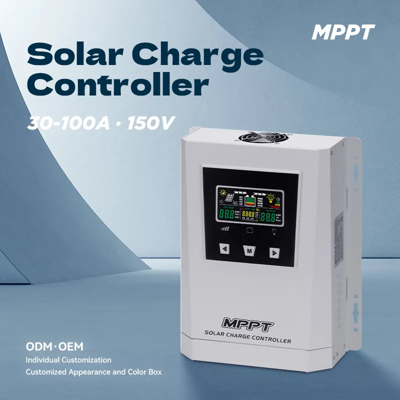 MPPT 100A 12/24/36/48V Max PV 150V Solar Charge Controller With LCD Display for Lead-Acid GEL Lithium Batteries