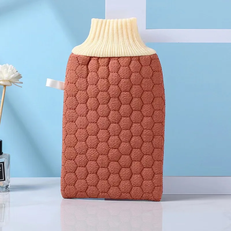 Korean Luxury Magic Natural 22*14cm Exfoliating Bath Mitts Customized Body Silk Gloves with Private Logo Scrubber Type