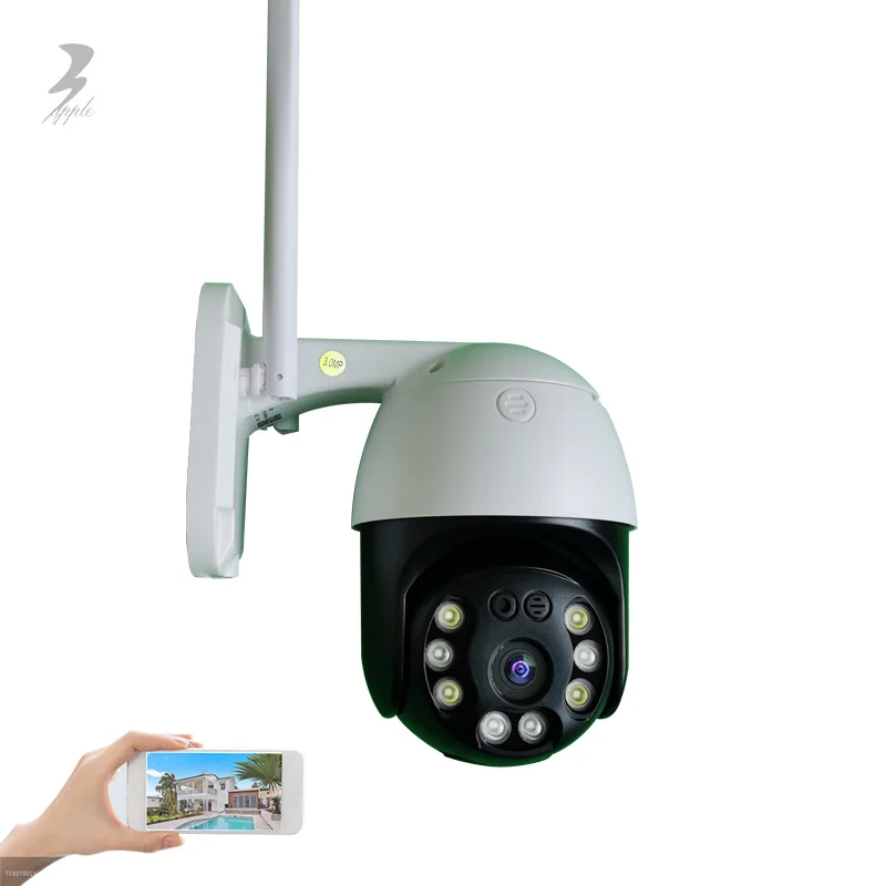 Full Color Night Vision Popular Waterproof Remoto Ptz Zoom 3 Mp Module 8Mp Ip Camera 360 500 Meter With Audio Outdoor