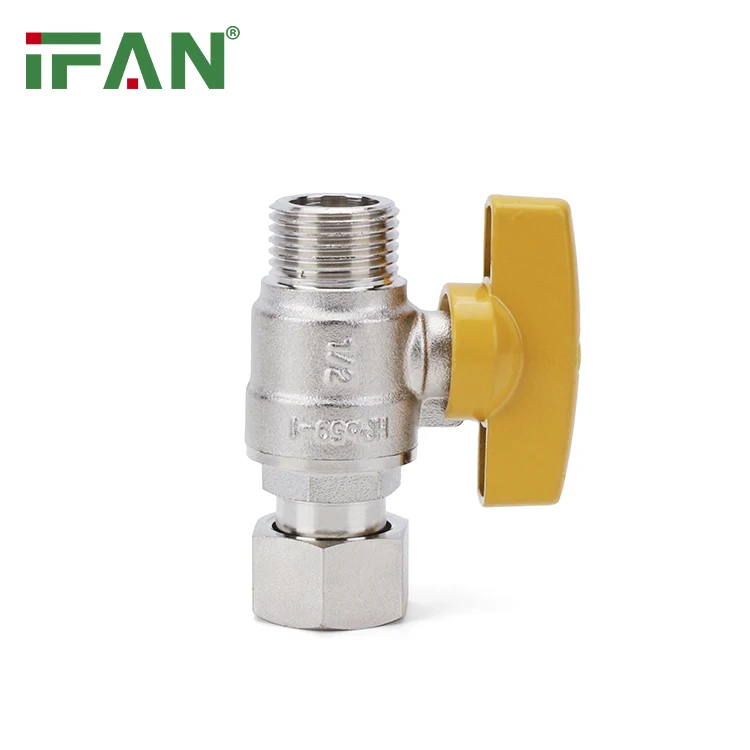 IFAN Valve Factory Sample Free Gas Valve Compression Threaded Forged All Size Brass Gas Valves