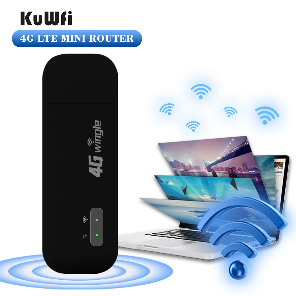 Kuwfi OEM портативный 150 Мбит/с 4g plug and play lte dongle модем интернет