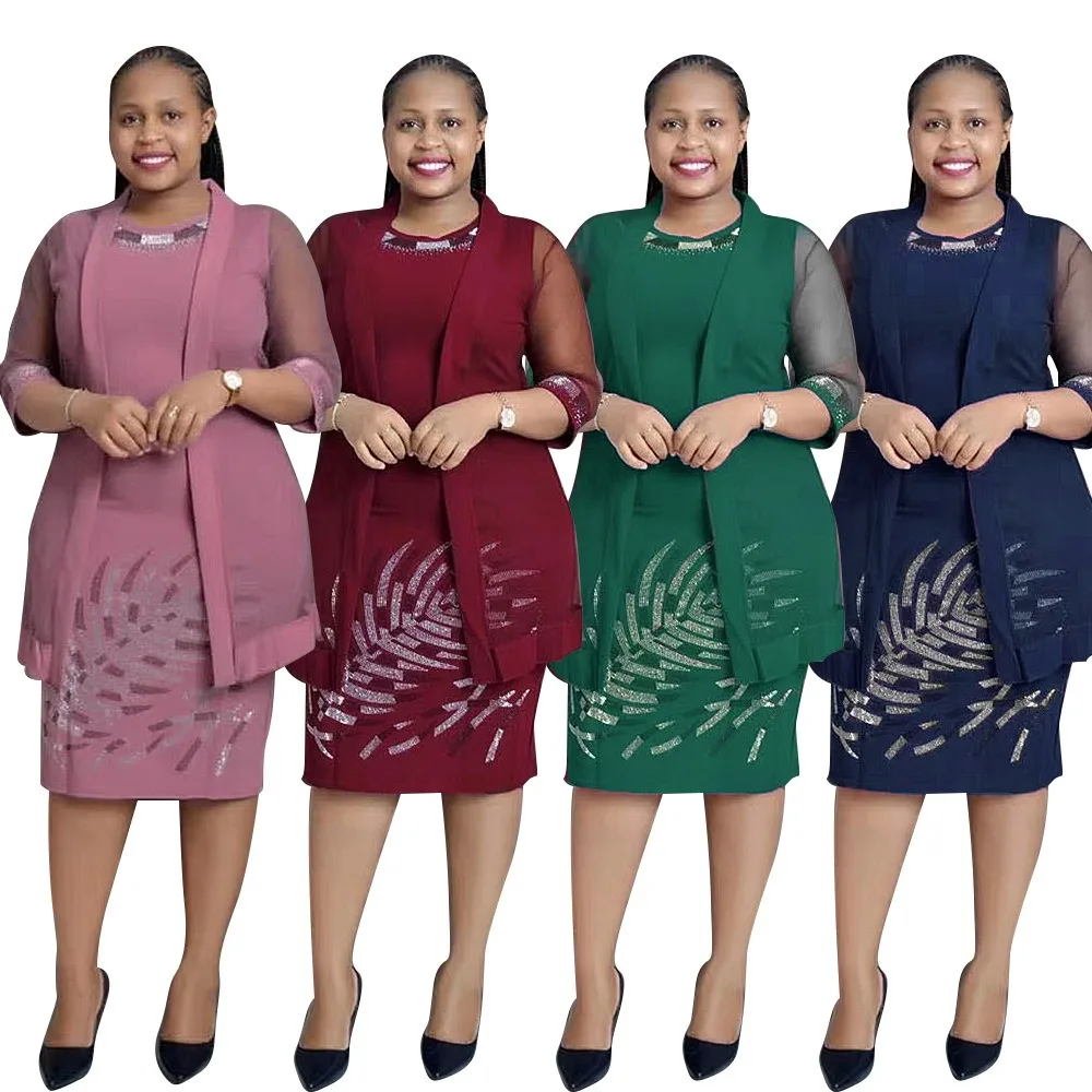 Factory Wholesale Clothing In South Africa Formal African Dress Set 2 Pieces Clothes Sets For Women K0324