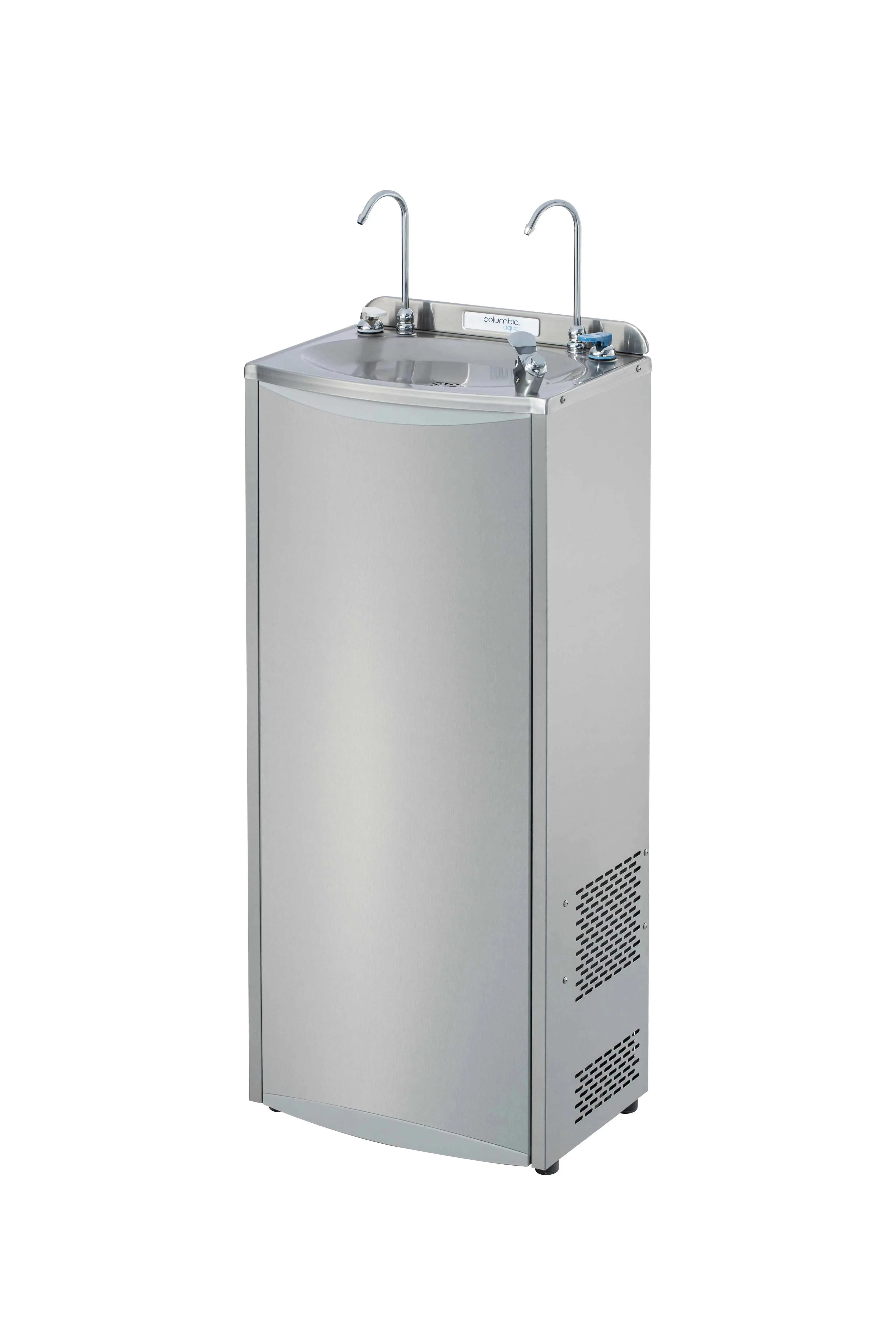 Vertical brushed  indoor water purifier  SS304  fountain water dispenser hot cold water commercial