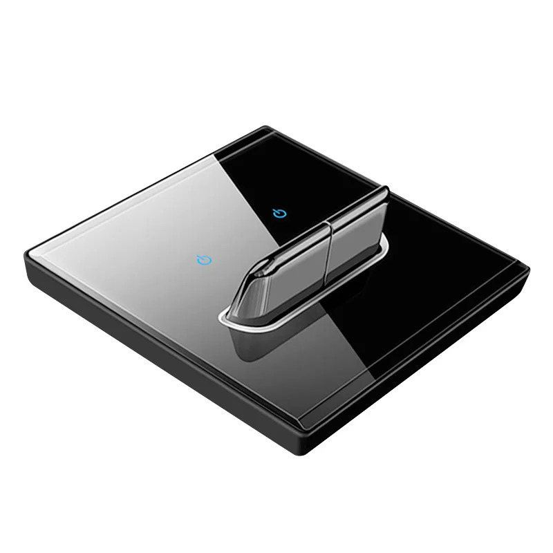 Панель переключателя из закаленного стекла YINKA D88 светодиодный индикатор самосброса розетки обратного переключателя