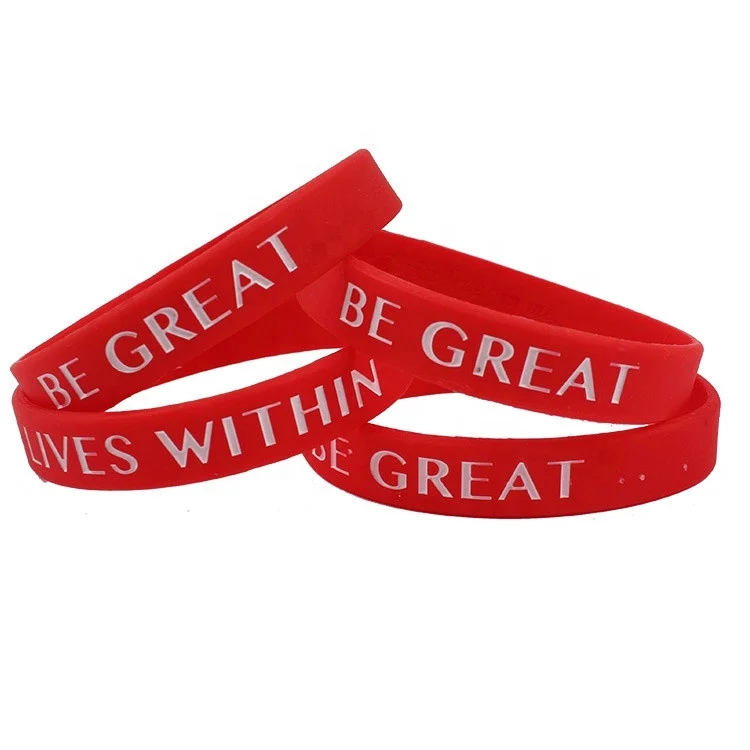 Cheap Custom Double Sided Logo Soft Rubber Silicone Bracelets for Gift