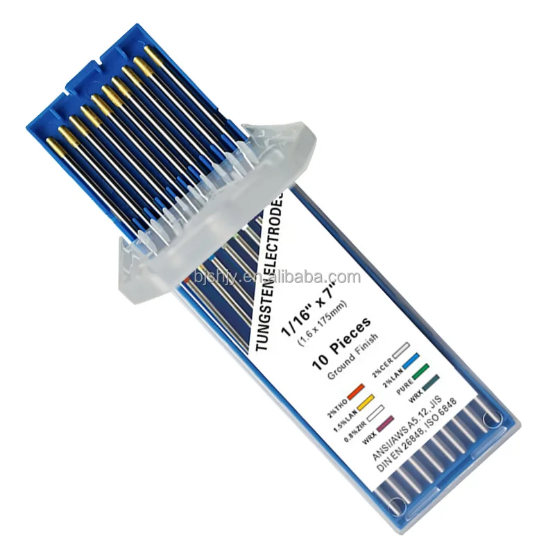 gold tip wl15 wolfram tungsten electrodes 1.6mm x 175mmtig welding manufacturers