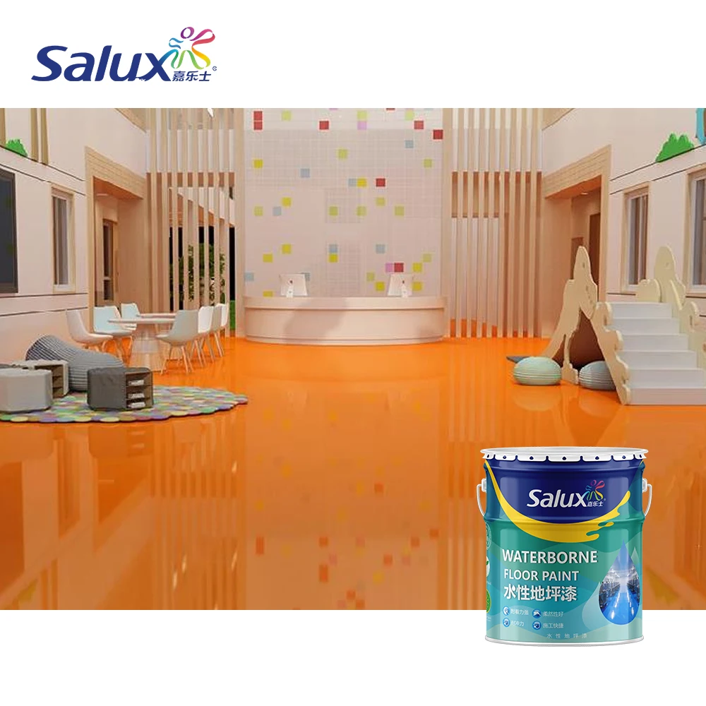 Salux water base epoxy  floor coating Flakes Chips with Epoxy Resin Flooring for Concrete Floor