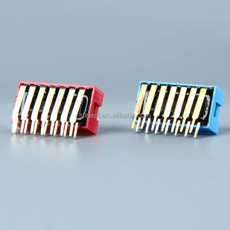  DA-E08 8 Pin SPST пуш-ап электронный переключатель красный