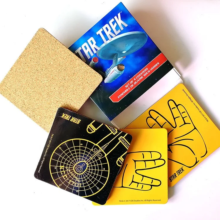 Jutien New 2022 Custom Printed Sublimation Blank Mdf Square Cork Coaster/ Placemat