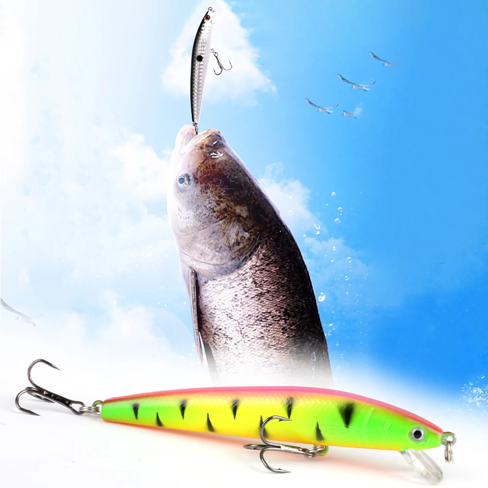 FTK Minnow Fishing Lure Floating Hard Bait Wobbler Jig Bait Crankbait Carp Striped bass Fishing tackle SwimBait