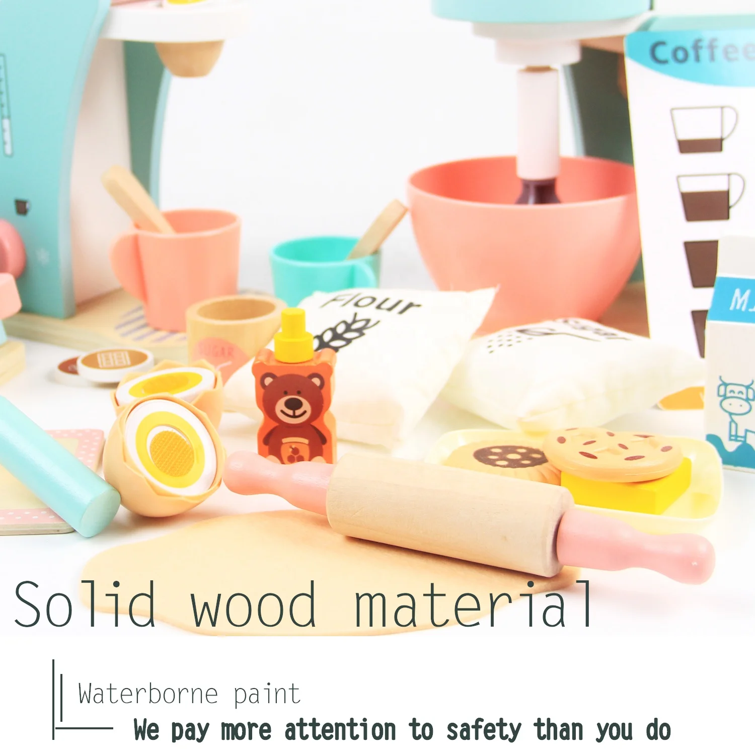 Wooden Bread Maker Toaster Machine Toys for Children 2020 New Design Pretend Play Blue Color Box Zhejiang Unisex 3 Ages+ 10 Kg