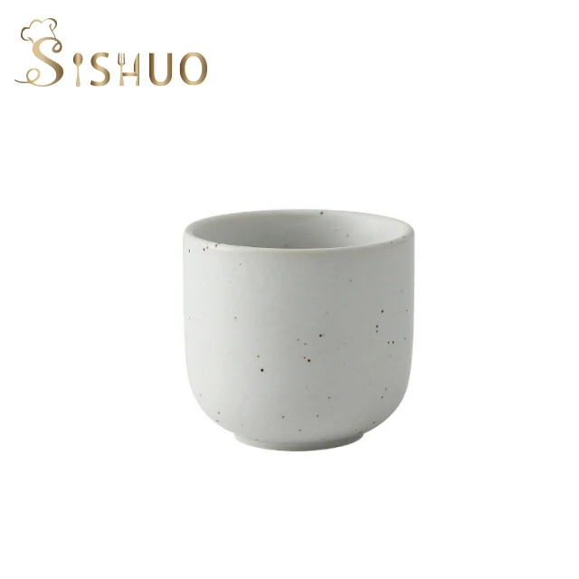 200ml Japanese white outer matte black  Personal Hand made Ceramic porcelain coffee tea mug cup no handle