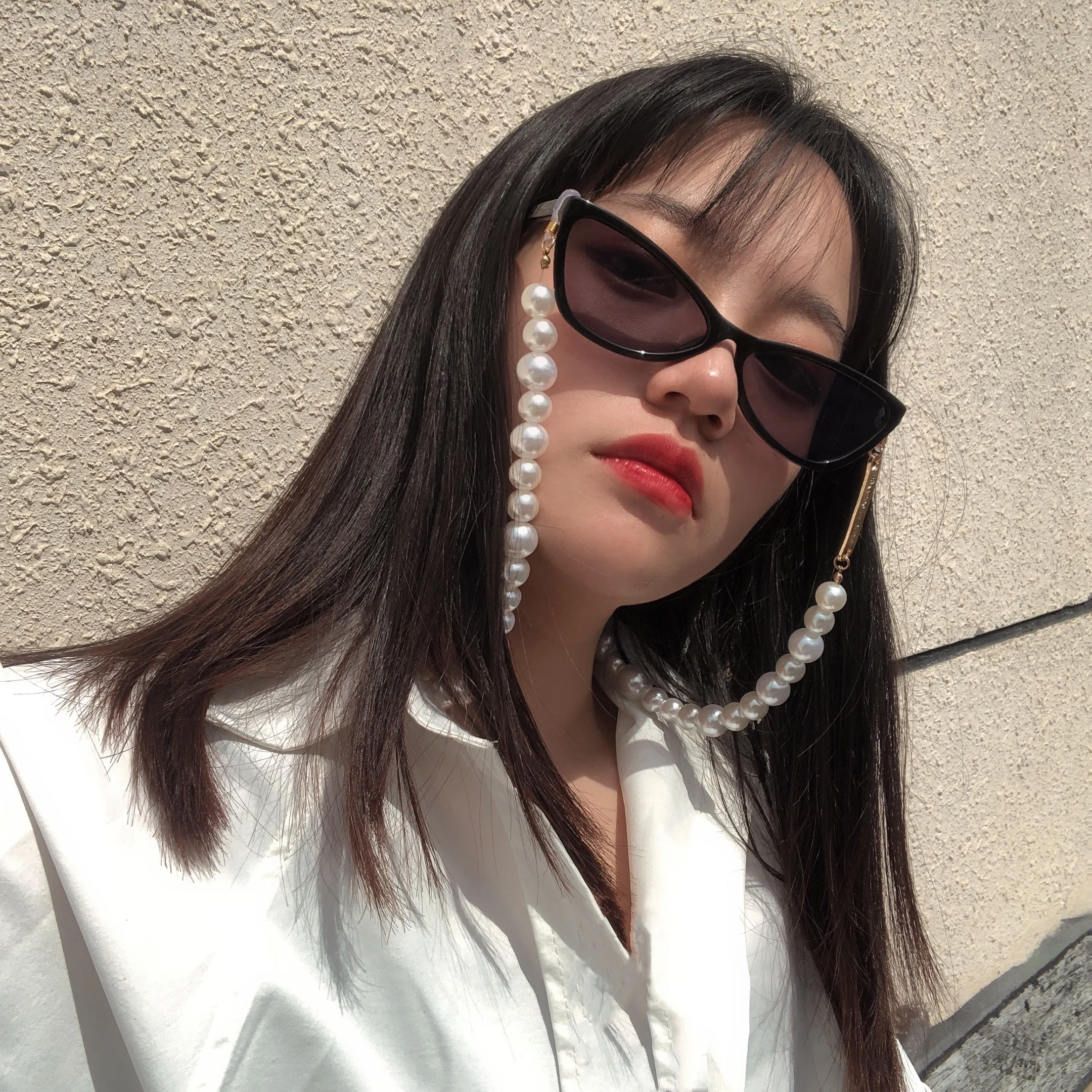 SHIXIN модные очки для чтения большие жемчужные цепи бисерная цепочка аксессуары шнур держатель солнцезащитных очков женщин ювелирные