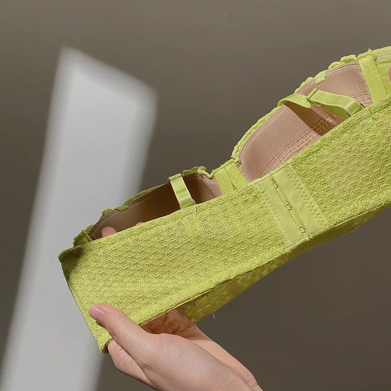 Cotton Underwear Women Top Bra Wireless Gathered Comfort Push up Bralette Seamleass Bras Adults Crocheted Plain Plain Dyed 2pcs