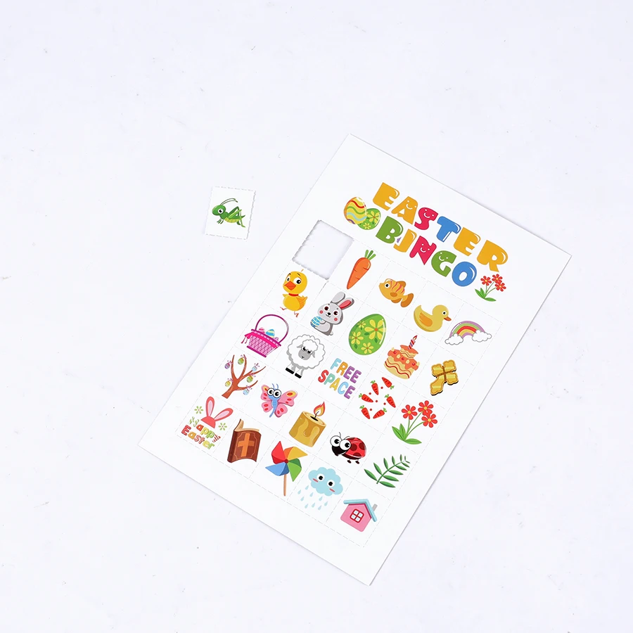 New Product Eco Friendly Rececle Paper Custom Printing Pattern Easter Bingo Card toy For Game