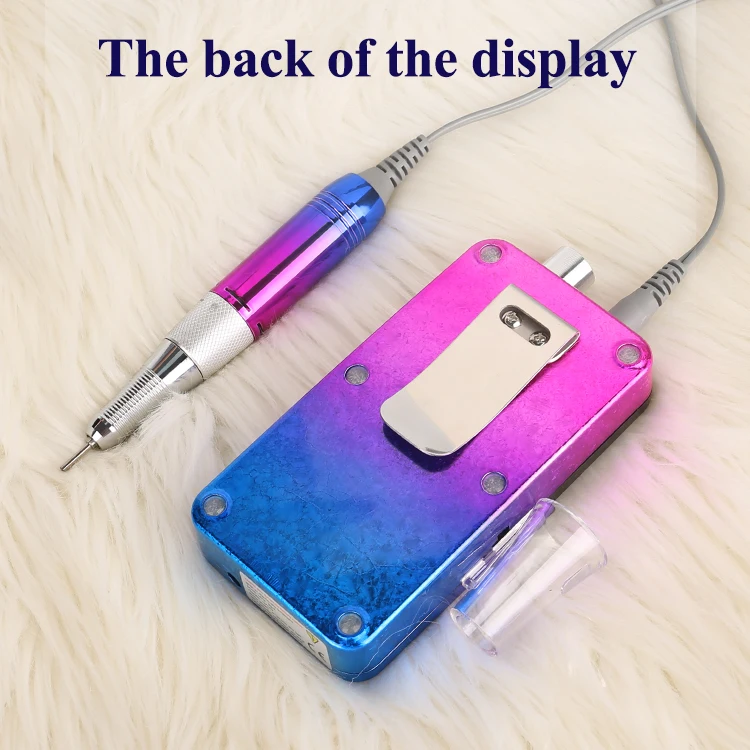 Customize Private Logo 35000rpm Cordless Professional Rechargeable Brushless Electric Portable Nail Drill E File Machine