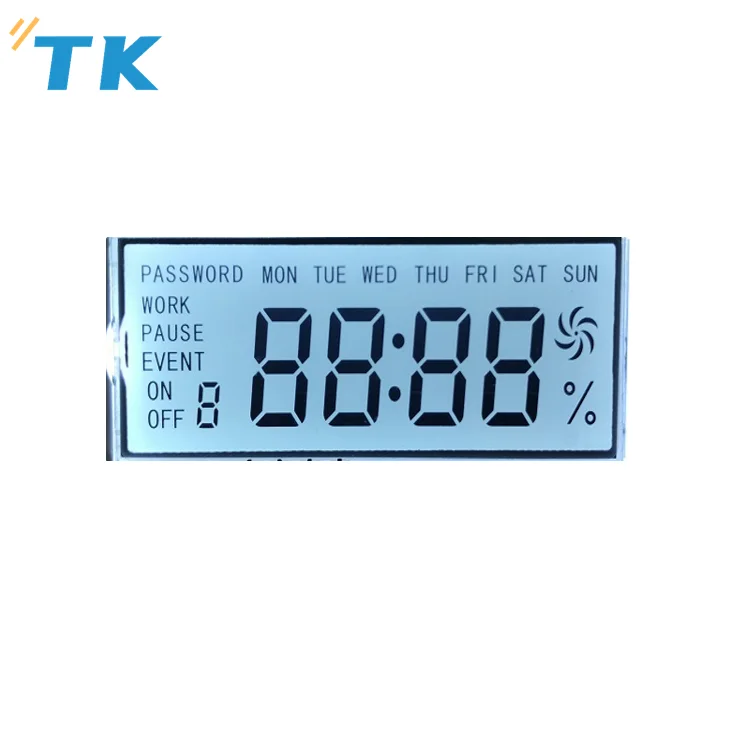 Custom 7 Segment LCD display TN transflective LCD screen panel