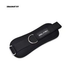 Black Neoprene Padded Custom Logo Dual D Rings Ankle Straps