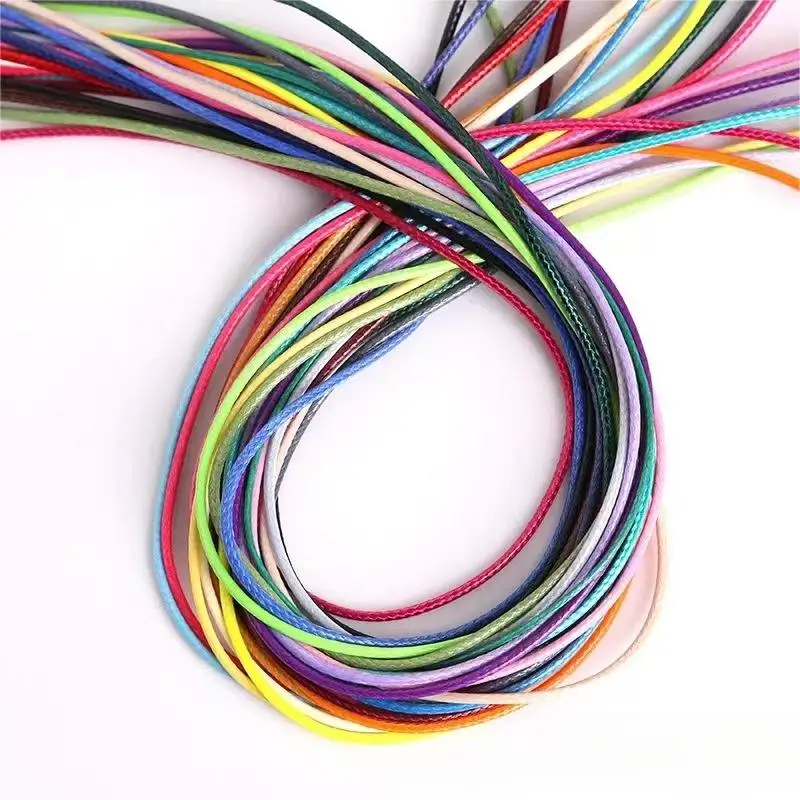 Wholesale Braided Cord Colourful Waxing Rope Round Waxed Rope