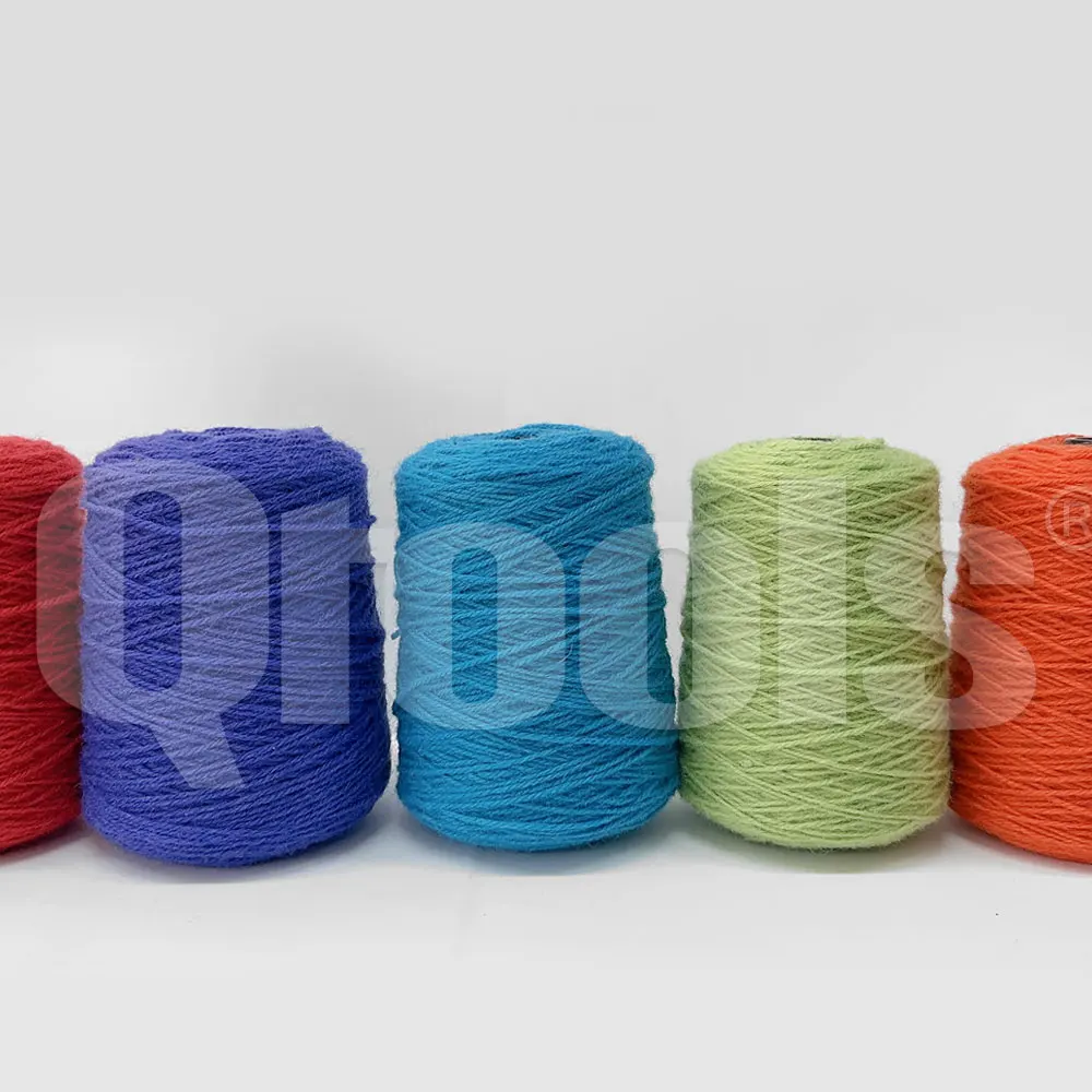 Low MOQ Qtools Tufting Gun Wool Yarn Ready Stock 500g Color 100% New Zealand Wool Yarn For Tufting Rug For Tufting Gun