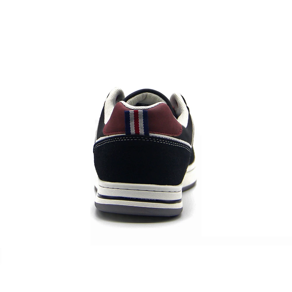 Qiyao Wholesale Classic PU Leather Men Casual Breathable Sneakers Lace-up Low Top Shoes