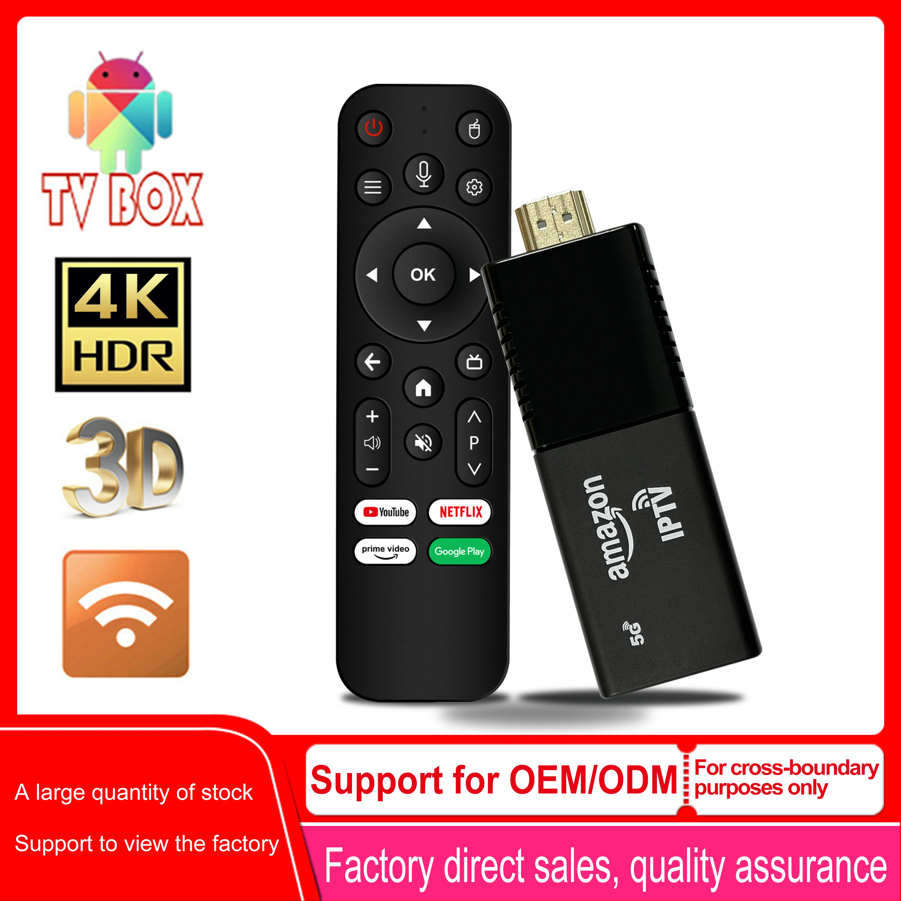 High Quality MX10-F5 Stick RK3228A TV Stick 1Gb 8Gb 2.4G/5G Android 13 4k Voice remote Wifi smart TV Stick