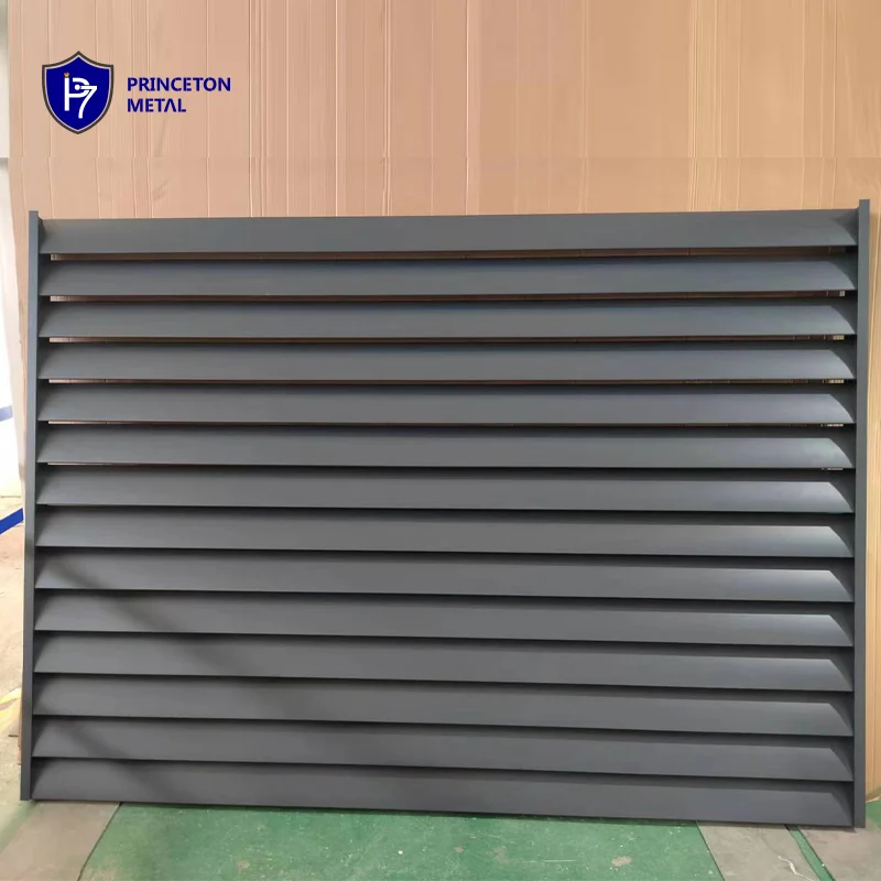 customized villa USA market Metal garden Fencing panels privacy aluminum louver fence for projects solution