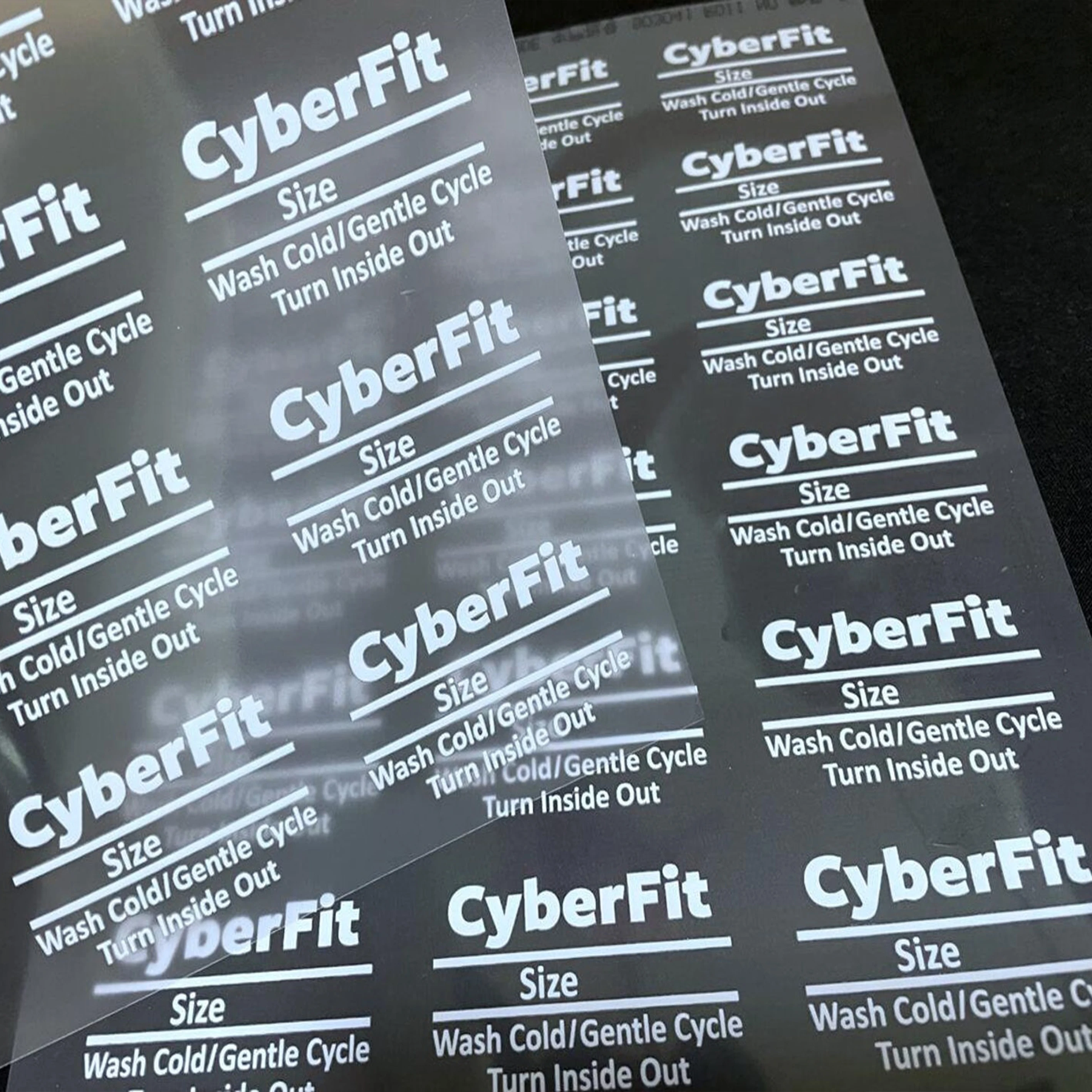 Machine Washable Collar Care Label Wash Symbol Print Film Thermal Transfer Labels