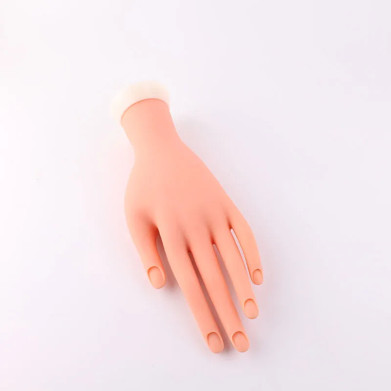 Silicone Design Practice Artificial Hand Bendable False Training Fingers Nail Art Hand Finger Feet Model and Training Tool