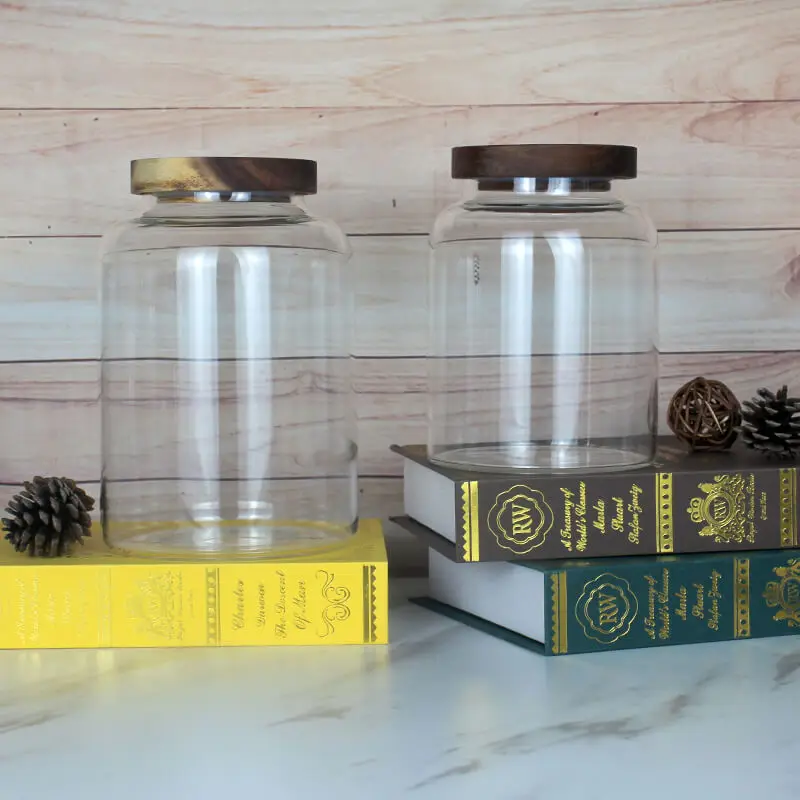 Supplier Wide Mouth Round Borosilicate Glass Storage Jars For Kitchen Canisters Canisters