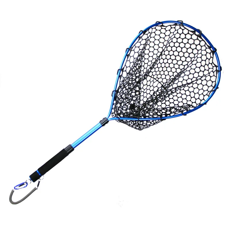 
Wholesale gelatinize net 70*35cm magnet retractable fly fishing landing net 