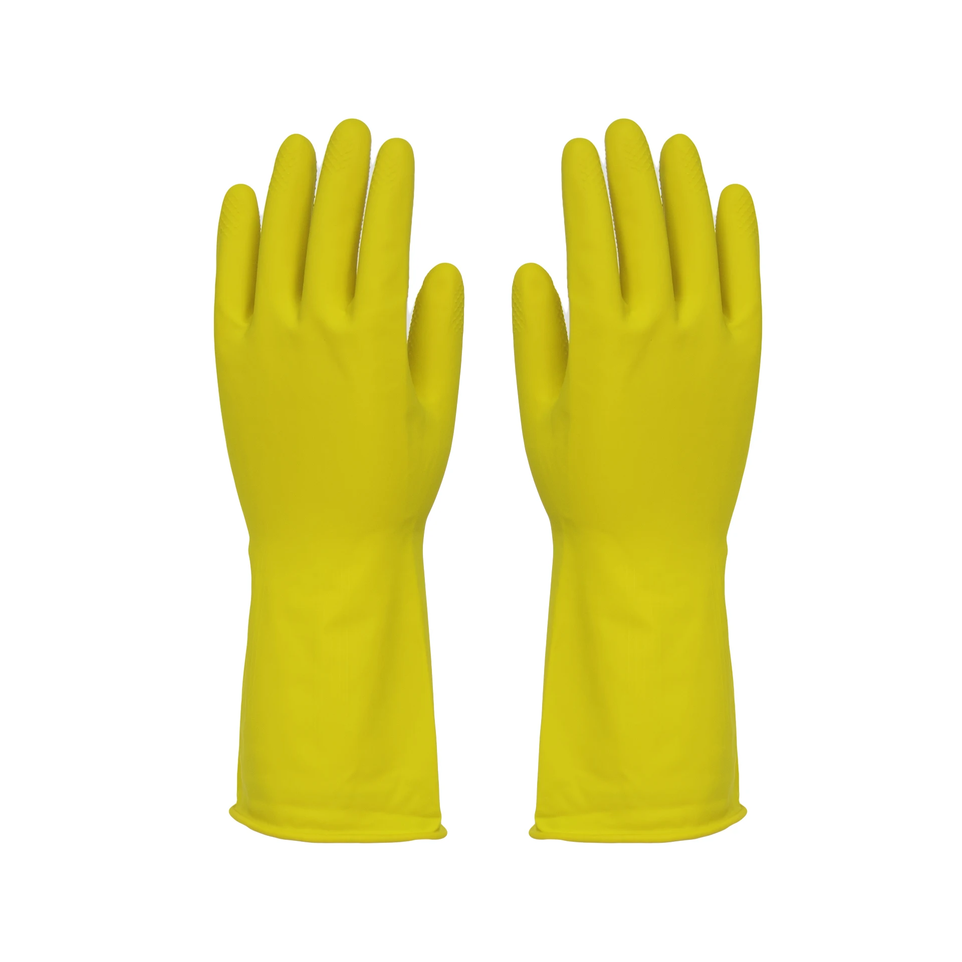 acid resistant men car repair yellow industrial latex gloves machine maintenance