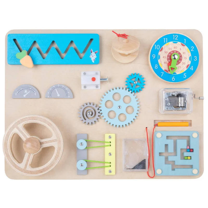 New 2022 Toddler Vehicle Sensory Training DIY Handmade Toy Customized Wooden Montessori Wall Busy Board (1600447781480)