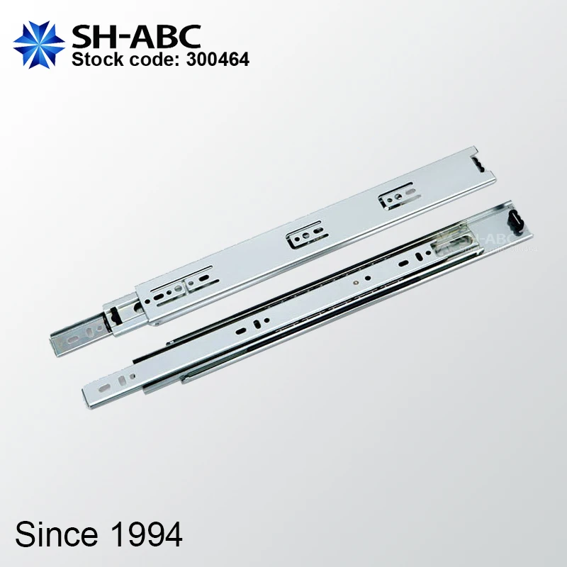SH-ABC 45mm 45kgs 1.5*1.2*1.2mm full extension ball bearing drawer slide telescopic Rails SH4513