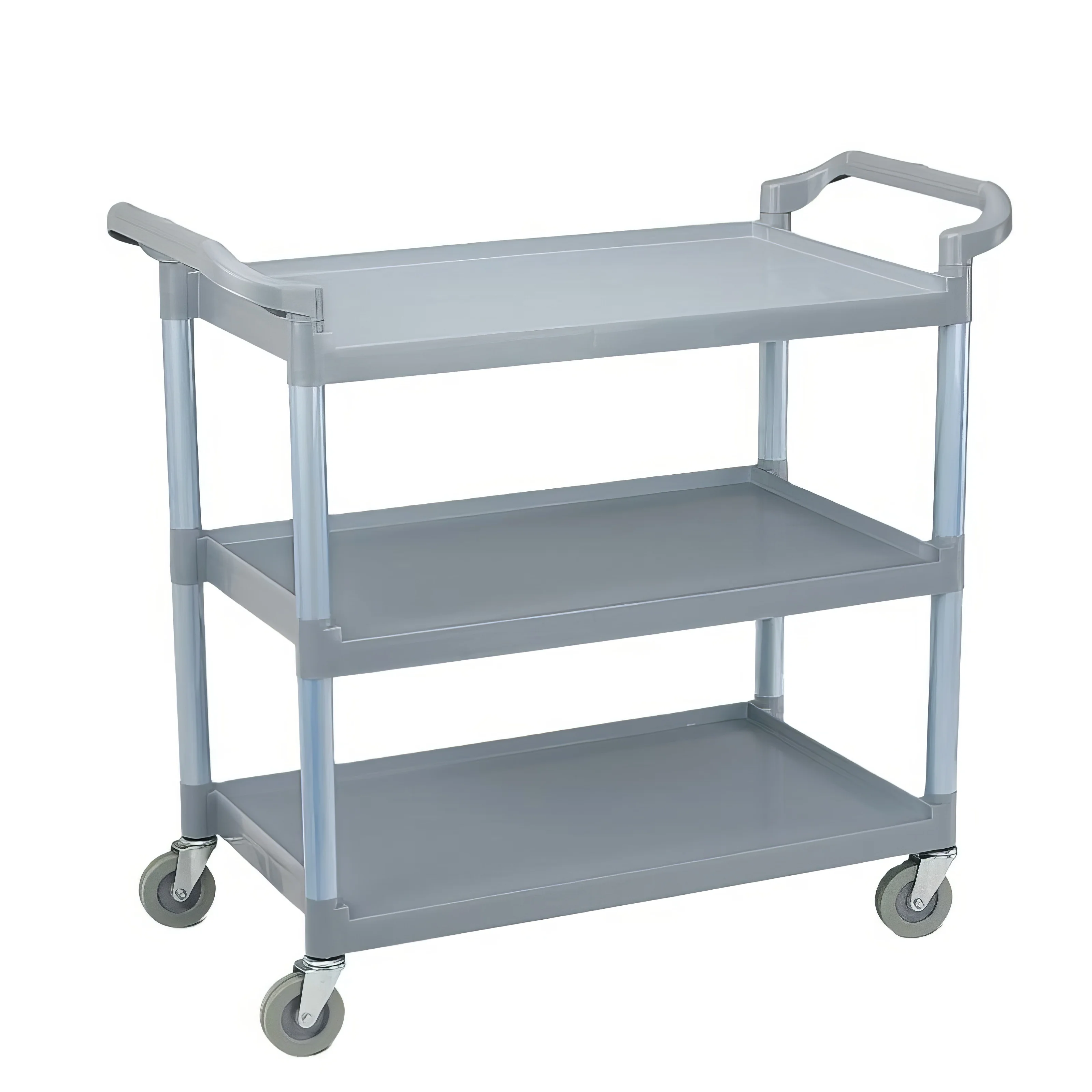 Fast-czech AF08176 Small three-layer plastic multi-purpose beverage trolley Commercial catering kitchen bus trolley