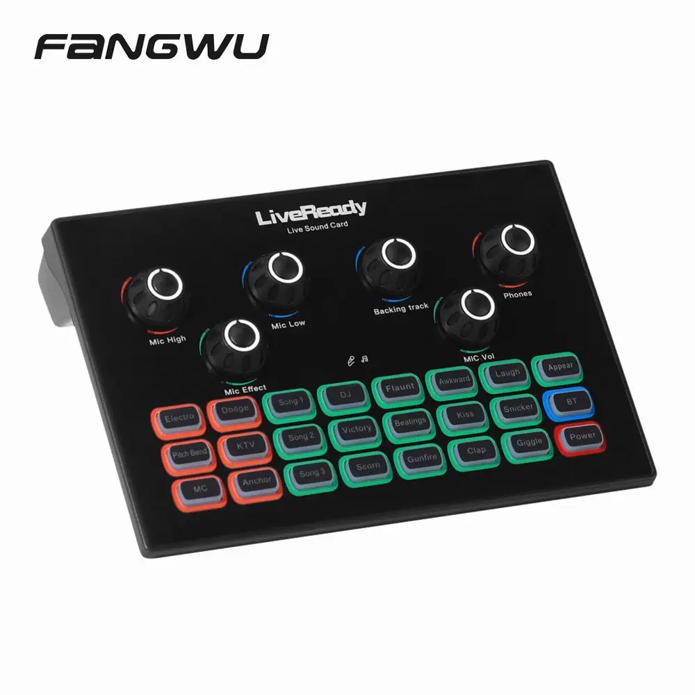 High Quality Usb Studio Recording Wholesale V8 Sound Card Audio Interface External