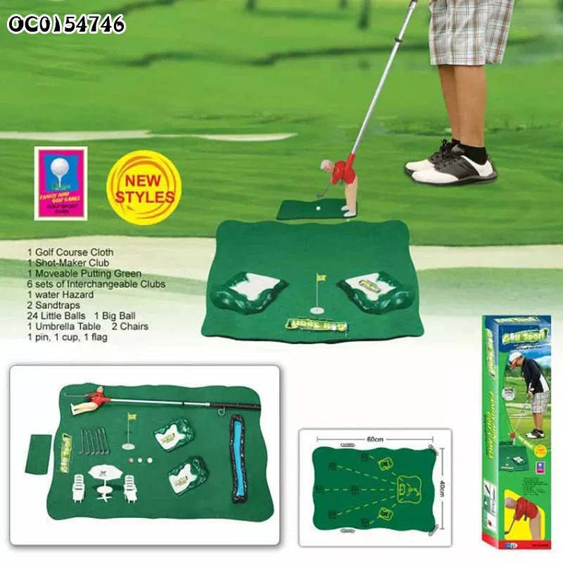 Kids portable mini golf training toys set outdoor sport games for sale