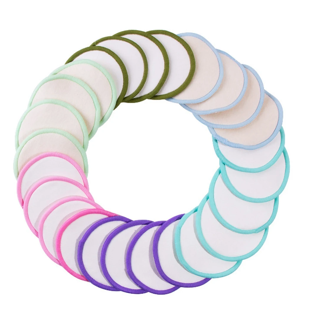 Cotton Rounds Reusable Bamboo Makeup Remover Pads for face ,Reusable Facial Pads Reusable Facial Cotton Rounds pads with Logo