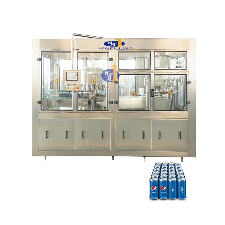 practical used beverage carbonated soft drink can CSD washing filling capping machine line